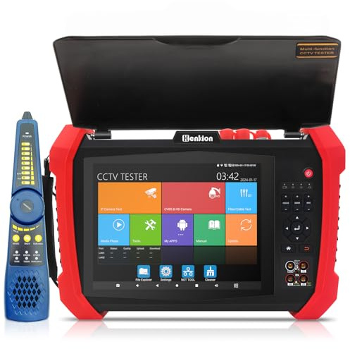 Henkion IPC CCTV Tester H20-MOVTADHSEF 8K 32MP 12MP Telecamera IP Test POE++ Max 90W HD Tester fotocamera 8MP TVI/CVI/AHD/SDI/CVBS DMM TDR WiFi Network Tools RJ45 Cavo Tester 2CH SFP Port HD VGA