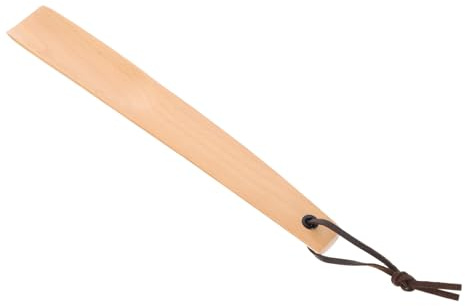 ibasenice Wooden Shoe Horn Ergonomic Long Handle Shoe Lifter for Elders Comfortable Simple Design Travel and Daily