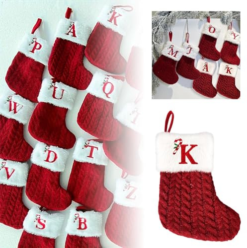 Weihnachtsstrumpf Nikolausstrumpf Weihnachtsstrumpf Personalisiert Mit Buchstaben A-Z 20 cm Nikolausstrumpf Christmas Stockings Nikolausstiefel Nikolaussocken Zum BefüLlen AufhäNgen FüR SüßIgkeiten