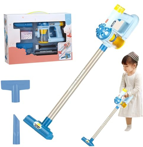 Aspirapolvere giocattolo, 1 set aspirapolvere per bambini, giocattolo elettrico staccabile realistico 24x5 con aspirazione funzionante, bambino interattivo per lo sviluppo di abilità che funziona, bl