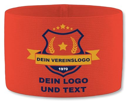 Geschenk mit Namen personalisiert by Shirtracer - Jako Kapitänsbinde - Foto Bild - Vereinslogo selber gestalten - Team Party eigenes Logo Bedrucken