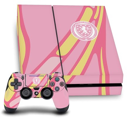 Head Case Designs Officially Licensed Scotland National Football Team Home 2026 Kit Vinyl Sticker Gaming Skin Decal Compatible With Sony PlayStation 4 PS4 Console and DualShock 4 Controller Bundle