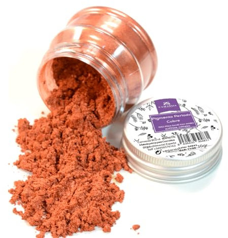 Camassia Pigmento perlado en polvo Cobre (Mica) | Pigmentos minerales y micas | Mica - Pigmento cosmético mineral de origen natural | 10gr