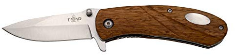 THIRD Taschenmesser H0814W, Holzgriff, 420 Edelstahlklinge 8,6 cm lang