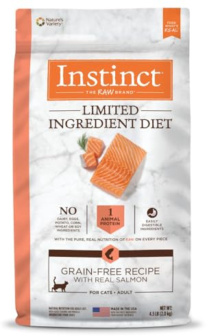 Instinct Limited Ingredient Diet, Natural Dry Cat Food, Grain Free Recipe - Real Salmon, 4.5 lb. Bag