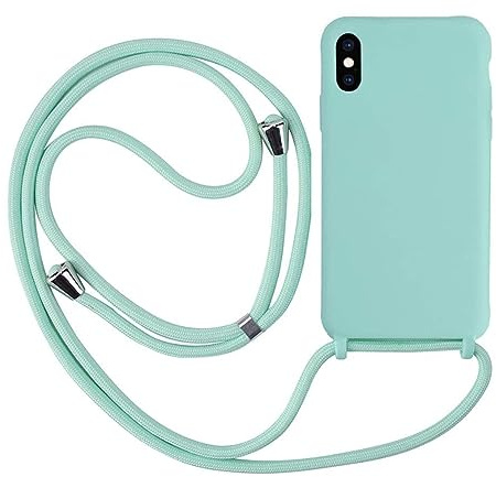 MEIVS Schutzhülle kompatibel mit iPhone XR, verstellbar, mit Silikonband, Hellgrün