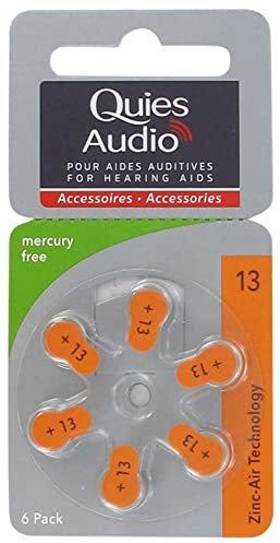 Quies Audio 6 Zinc Air Batteries for Hearing Aids (13)