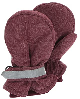 Sterntaler Unisex Kinder Fäustlinge Melange mit Daumen, Klettverschluss mit Reflektierendem Streifen Handschuh