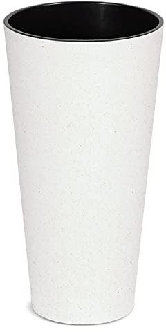 Prosperplast Macetero Alto y Redondo,sin depósito, de 30x30x57,2cm, Capacidad de 15 L.