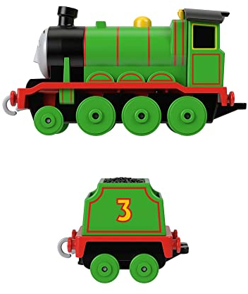 Thomas & Friends Spielzeugzug, Die-Cast-Lok Henry zum Schieben mit Tender für Kinder im Kindergartenalter, HMC43