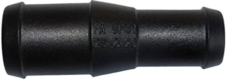 1, 2, 3, 5 oder 10 Schlauchverbinder 25 mm auf 20 mm gerade reduziert PA GF30 schwarz (2)