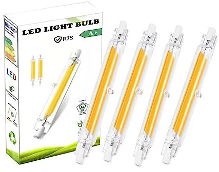 EIMOPE R7s Led 118mm 20w Dimmbar Glühbirne, R7S LED Leuchtmittel, Neutralweiß 4000K 2000lm, R7s Led 118mm 20w COB Glühbirnen Ersatz für 200w 300w Halogen Lampen, 360° Strahlbeleuchtung, 4er Pack