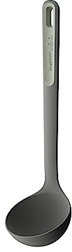 Berghoff 3950417 Balance 3950417-Mestolo da Portata in plastica Riciclata, con Corpo Resistente al Calore, Manico in Gomma Soft Touch, Silicone, Verde Chiaro