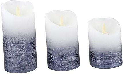 Angoily 3pièces Lampes à Bougie LED Électroniques sans Flamme De Décoratives pour Mariage Restaurant Et Intérieur Sécurisées pour Animaux Utilisation Facile avec Fonction Off