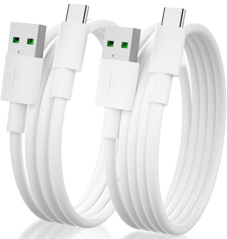 Cavo USB Type C [2Pezzi/1+1.8m], Cavo USB A a USB C 80W SUPERVOOC Ricarica Rapida per OPPO Find X5 Pro Reno10 Pro Reno8, cavo usb c ricarica rapida per OnePlus 12R 11 Nord 2T 10 Pro realme GT NEO 3T