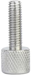 AYYSSM 304 Edelstahl Rund Einzelkopf Rändelschraube M2M2.5M3M4M5M6(Reticulate Pattern,5pcs M4x16)
