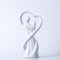 ARJDXDP Affectionate Couple Art Ceramic Statue, Abstract Love Statue Ornament Figurine, White Ornaments, Decorative Figures, Home Store Decoration,Modern Living Room Ornaments
