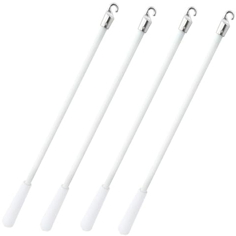 DINSOAVR Jalousies - Asta per tenda con gancio, in fibra di vetro, 43 cm, per tende