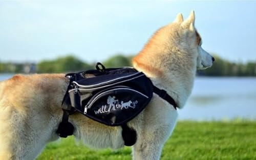 Will to go Hunderucksack und Geschirr 2in1 Schwarz