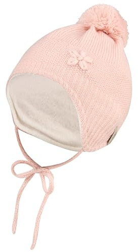 Sterntaler Mädchen Beanie-Mütze Bommelmütze Blume