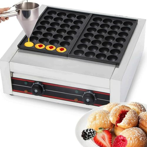 KJZQXYX Takoyaki Maker Pan Commerciale 56 Fori Grill Elettrico Macchina per Cake Pops, Palline di Pancake, Fori per Ciambelle, 4000W