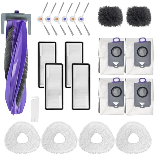 22 accessori per aspirapolvere Narwal Freo Z Ultra, pezzi di ricambio con 1 spazzola a rullo principale, 6 spazzole laterali, 4 filtri Hepa, 4 panni per aspirapolvere, 2 moduli base, 1 spazzola per la