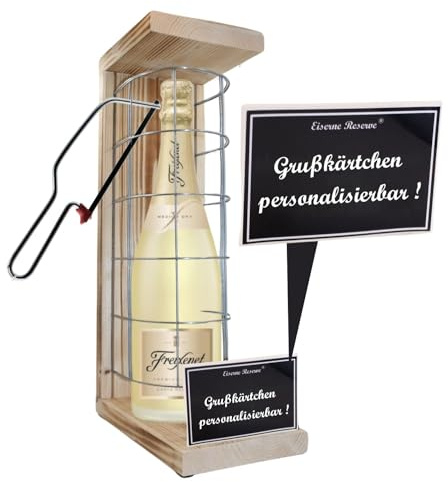 Personalisierte Geschenke zum 40. Geburtstag Geschenkidee - Eiserne Reserve Gitterkäfig Freixenet Sekt (1 x 0.75 l) incl. Notsäge - Geburtstag zum 40. Geschenk