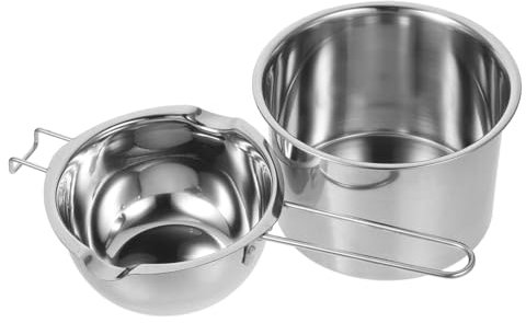 KOCKSHION 1set Melting Pot Double Boiler for Candle Making and Chocolate Stainless Steel Wax Melting Pot Durable and Easy to Clean for Home Kitchen and DIY Crafts