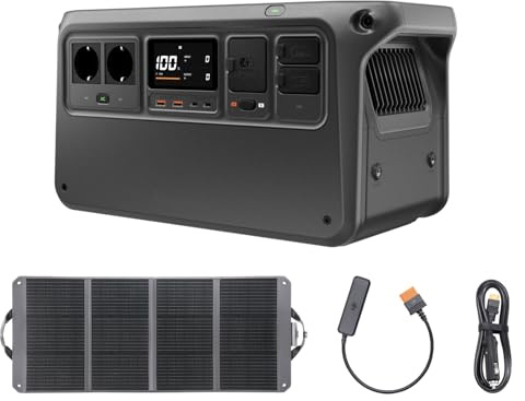 Station électrique portable DJI Power 1000 V2, générateur solaire avec panneau, batterie LFP de 1 024 Wh, sortie de 2 600 W, alimentation automobile, camping, camping-car