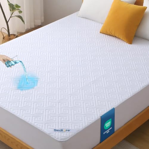 BEDLORE Matratzenschoner 140x200cm, Wasserdicht & Haarresistent, Weiß