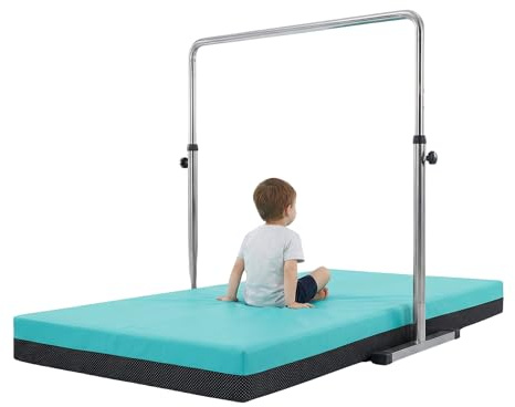 Non Slip Crash Mat For Gymnastics Bars Training Horizantel Bar Landing Crashing [135cm x 90cm x 8cm, Turquoise]