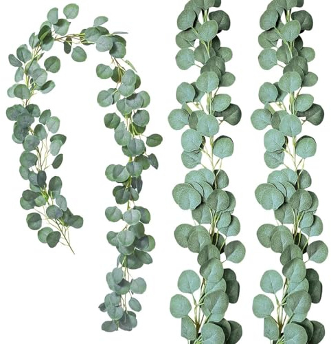 HXSYKJDM 3 Stück Eukalyptus Girlande,1.8m Eukalyptus BläTter Girlande