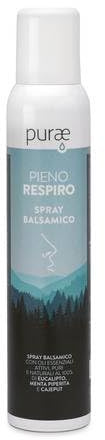 Purae Pieno Respiro Spray Balsamico per Ambiente 200 ml - con Oli Essenziali Naturali di Eucalipto, Menta piperita e Cajeput