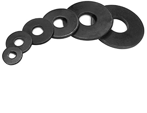 arandelas planas de acero al carbono, Arandela plana grande de acero al carbono negro, tamaño grande, ancho grande, M3-M16, junta lisa(M10x30x2.5mm 5pcs)