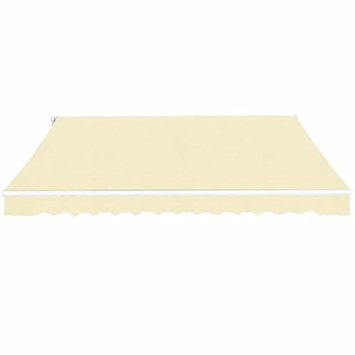 Gelenkarmmarkise 400 cm cremeweiß - Aluminiumrahmen mit Metallverstärkung & PU-beschichtetes Gewebe - Perfekter Sonnenschutz für Terrasse und Garten