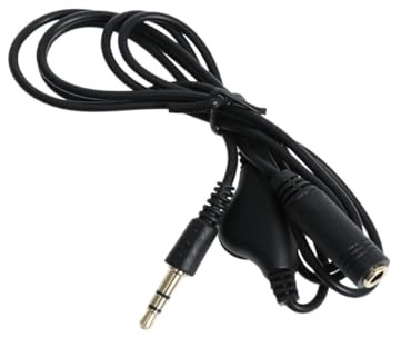 CIYODO Cavo Audio da 35 MM Controllo Volume Regolabile Cavo Aux Maschio-Femmina Resistente All’Usura Prolunga 1 Metro Compatibile Telefoni Altoparlanti e Stereo Domestico
