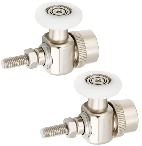 ECSiNG Lot de 2 roulettes de porte de douche supérieure de 25 mm pour portes de salle de bain