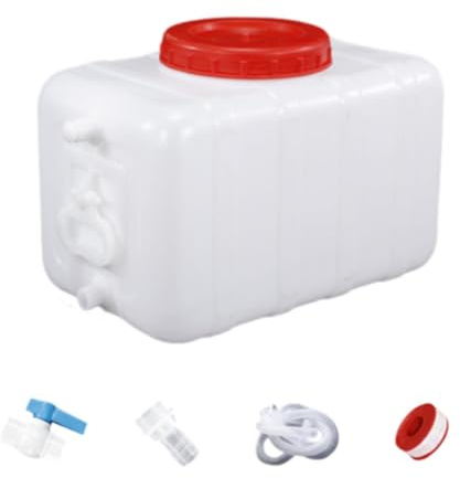 Chatonshen Juego de Recipientes para Almacenar Agua, Tanque Dispensador de Agua con Tapa de Rosca, Garrafa para Camping, Portátil para Picnic, Senderismo, Viajes, 25l