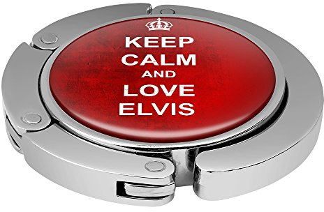 Taschenhalter Keep Calm Personalisiert mit Namen Elvis printplanet Chrom