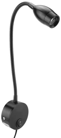 Garosa Lampada da Comodino LED Regolabile con Collo di Cigno, Lampada da Tavolo Flessibile per Lettura in Camera da Letto, Ufficio, Studio, Hotel - 50~240V EU