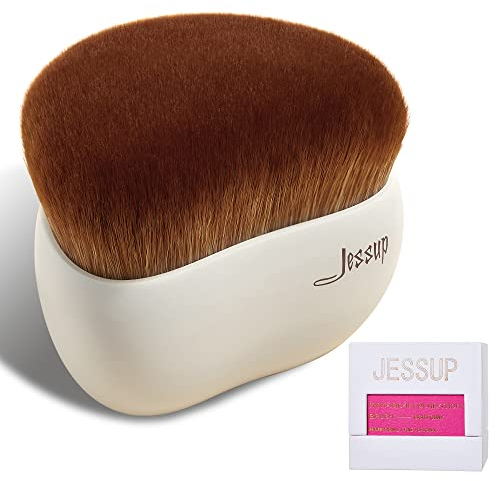 Jessup Make Up Pinsel 1 Stk Gesichtpinsel Puderpinsel Konturpinsel Kosmetikpinsel Schminkpinsel flüssige Foundation Geschenkbox Hellgrau SF002
