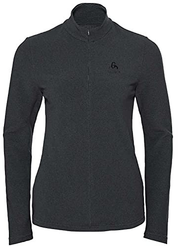 Odlo Fleecepullover Damen Roy I Midlayer mit Halbreißverschluss I Langarm Wandershirt Langarm Wandershirt mit 1/2 Reißverschluss I Damen