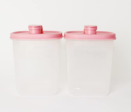 TUPPERWARE Erfrischer 2X 1,0L Rosa Kühlschrank, Saftkanne, Milchkanne + Kugelschreiber