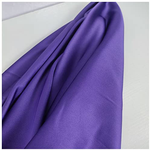 Satinstoff meterware Satinstoff Mit Hoher Dichte 150cm Breit Meterware Für Kleidungsstücke Handgefertigt(Color:Veilchen)