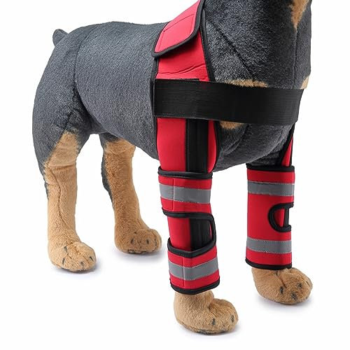 HAZARA Protectores de Rodilla para Perro Protectores de Pata Delantera para Perro Protectores de Pata para Perro Protectores para Lesiones quirúrgicas Protectores-Red 3rd||L