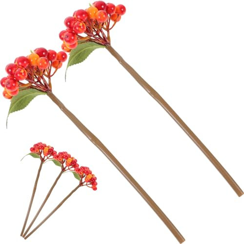 IMIKEYA 5stücke Künstliche Berry Stiele Dekoration Gefälschte Berry Modell Weihnachtsdeko Winterfeier Ornament Für Zuhause Kranz DIY