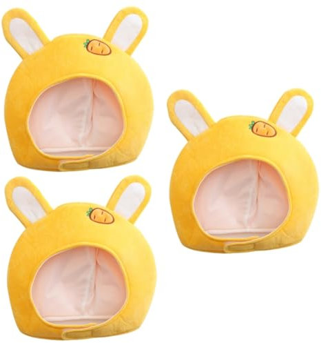 Abaodam 3pièces Chapeau Peluche Oreilles De Lapin Accessoire De Déguisement Pour Pâques Et Cosplay Ajustable Et Confortable Pour Adultes