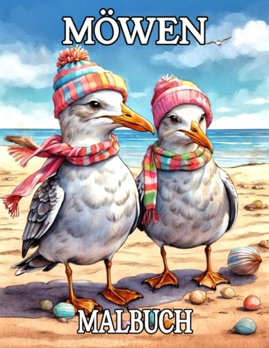 Möwen Malbuch: Lustiges Ausmalbuch für Erwachsene und Jugendliche mit 50 Möwen Motiven zur kreativen Entspannung und mehr Achtsamkeit