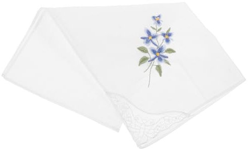 Cabilock Spitzentaschentuch Mit Blumenstickerei Baumwolle Damentaschentuch Vintage Muster Taschentuch Handtuch Für Hochzeit Bankett Alltag