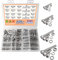 HVDHYY Bulloni Viti a Testa Esagono Incassato M3 M4 M5 M6 Viti A2-70 Viti a Testa Esagonale in Acciaio Inossidabile Dadi Rondelle Bottoni Assortimento con Scatola di Immagazzinaggio 520pcs